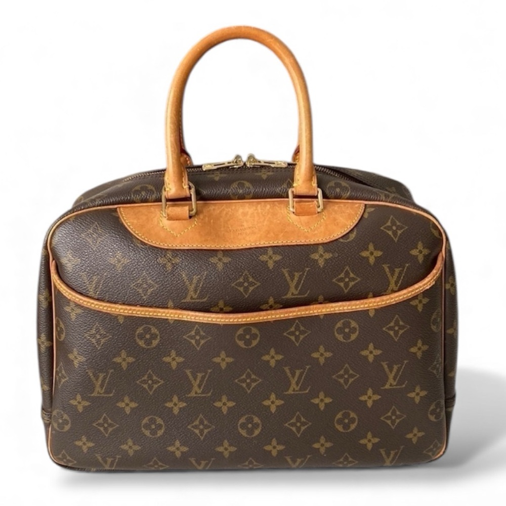 Louis Vuitton Deauville Monogram Travel Bag Cosmetic Weekender Satchel Handbag